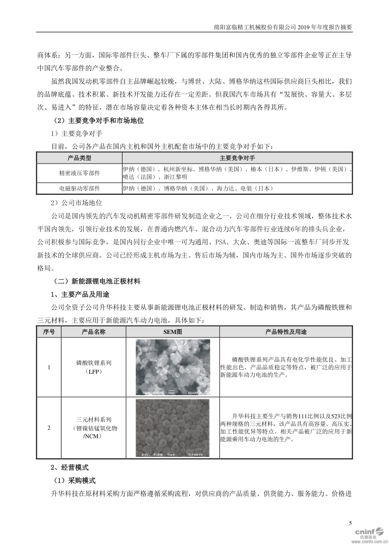 富临精工:2019年年度报告摘要