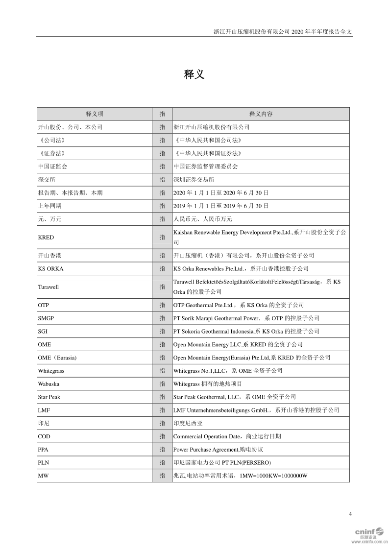 开山股份：2020年半年度报告