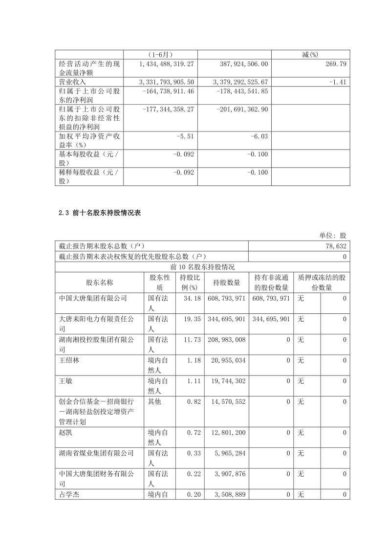 600744：华银电力2020年半年度报告摘要