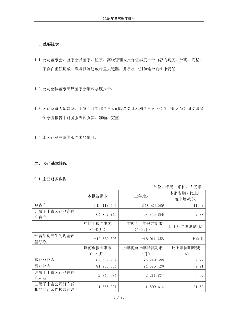 601727：上海电气2020年第三季度报告