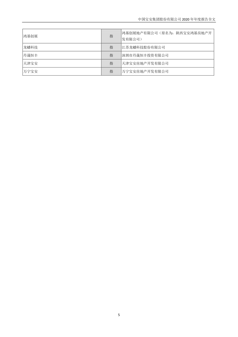 中国宝安:2020年年度报告(更新后)