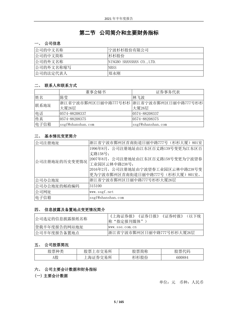 600884：2021年半年度报告