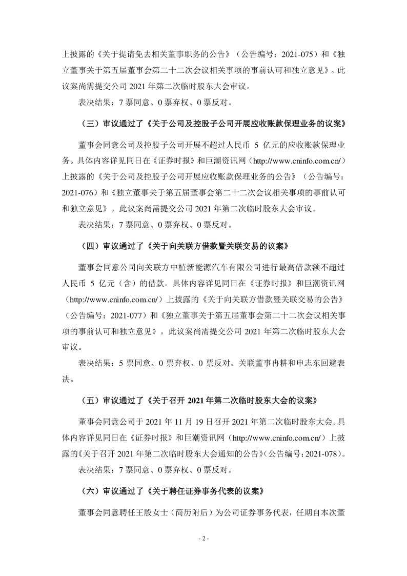 康盛股份：第五届董事会第二十二次会议决议公告