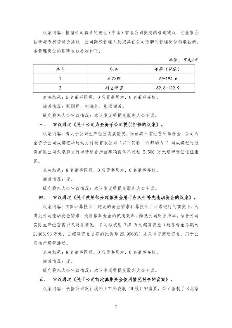 688339：亿华通第二届董事会第二十八次会议决议公告