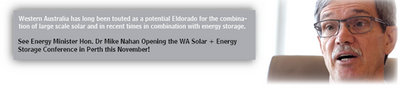 澳大利亚能源部长Dr Mike Nahan确认出席西澳洲光伏储能创新驱动会议